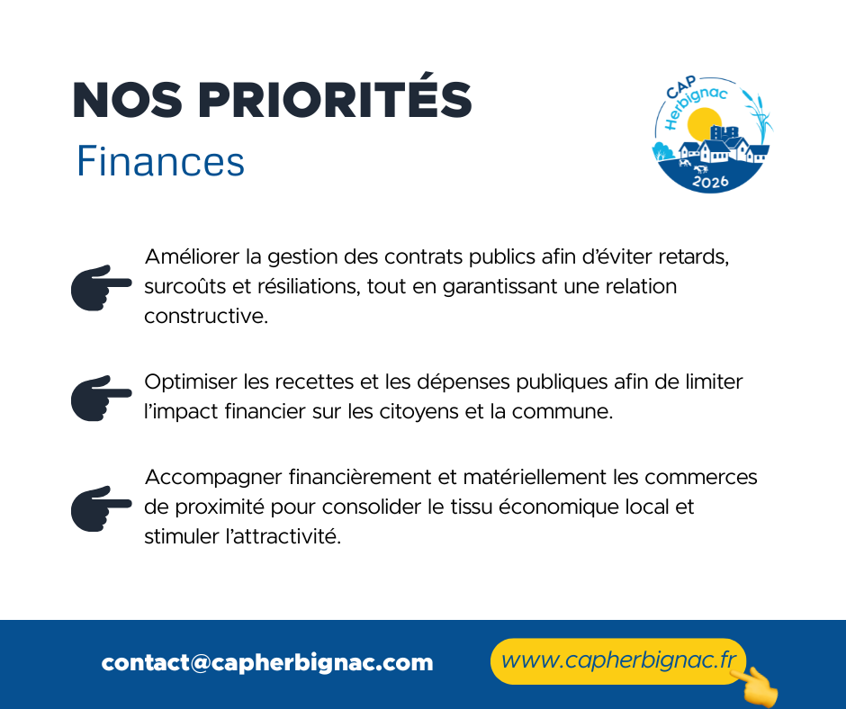 Priorités CAP Herbignac 2026 - Finances